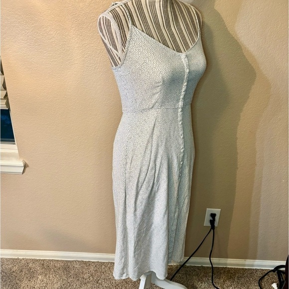 Abercrombie & Fitch Dress Small White Black Dots Viscose Spaghetti Strap Retro - Picture 5 of 16